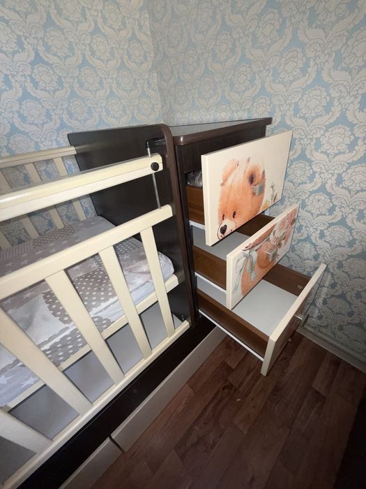 Манеж 3в1 шкаф кровать