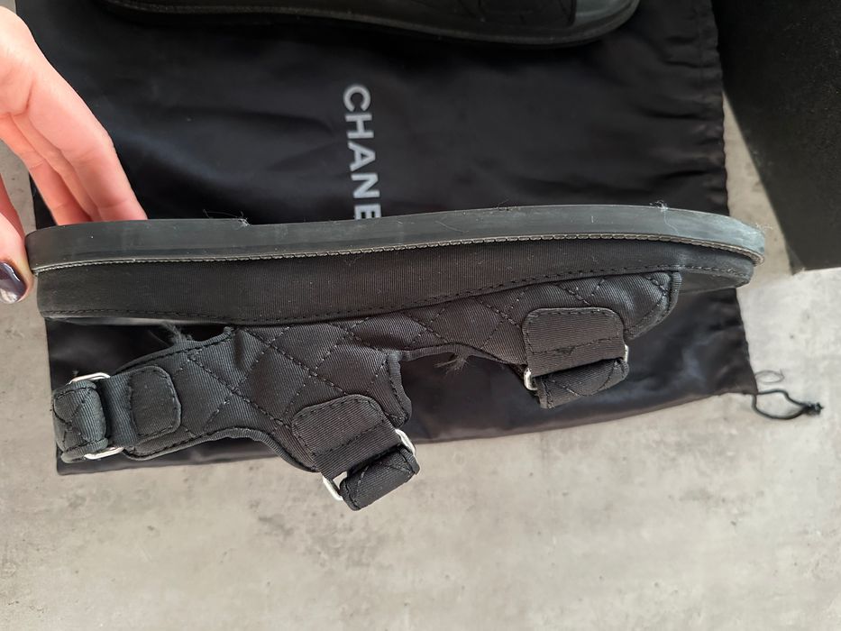 Черни сандали Chanel