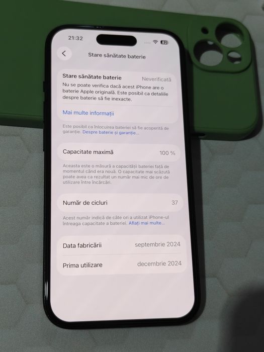 iPhone 15 5G (Black) 128GB cu Baterie 100% Originală Ofertă Preț