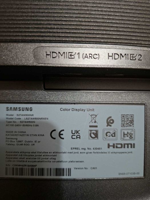 Samsung S27AM500NR 68,6 cm (27") 1920 x 1080 Pixel Full HD LCD Negru