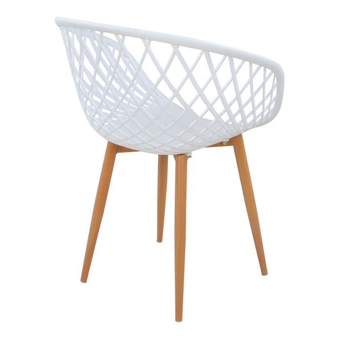 ARIADNE - Стол с подлакътници, метални крака, седалка от полипропилен - за хотели, летни градини, плажове , басейни и ресторанти