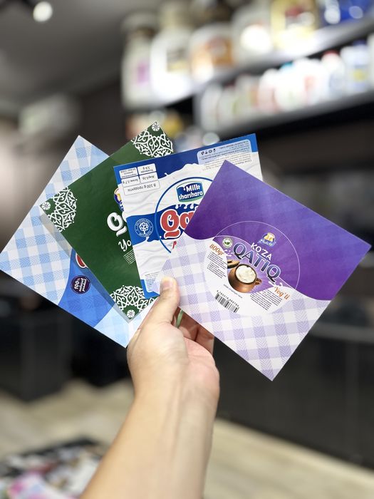 Antifiriz avtoximiya moy va nezamerzayka tuxum qaymoq uchun etiketka