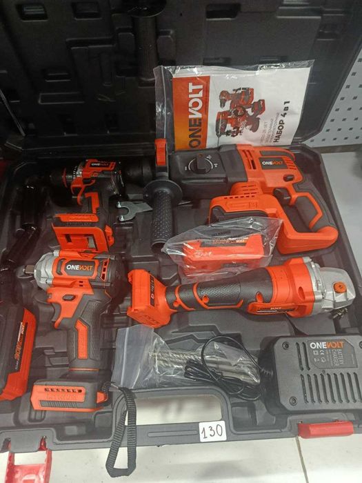 Набор аккумуляторный бесщёточный 4в1 ONEVOLT V4T/3.0-2B-SET. Насия