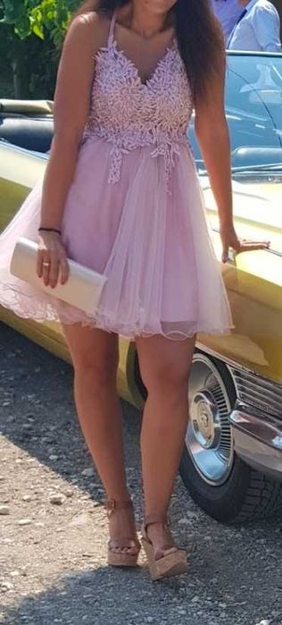 дамска розова рокля за различни поводи