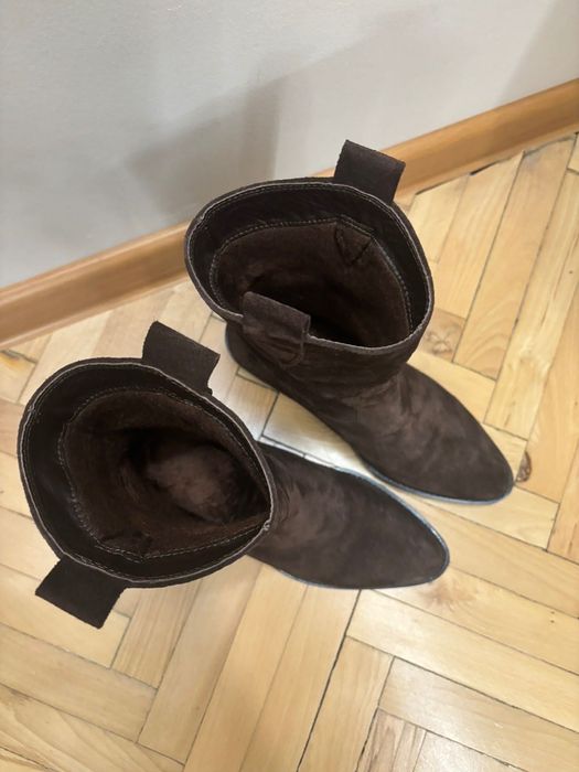 Кафяви дамски ботуши