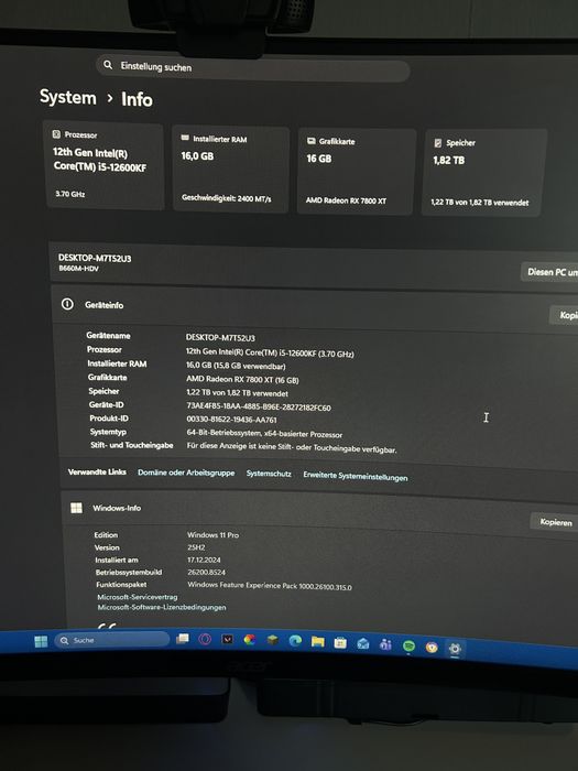 ASROCK AMD Radeon RX7800XT 16 GB