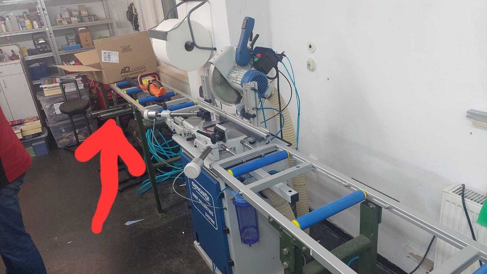 Цоркуляр за алуминий с вградена аспирация и ролбани