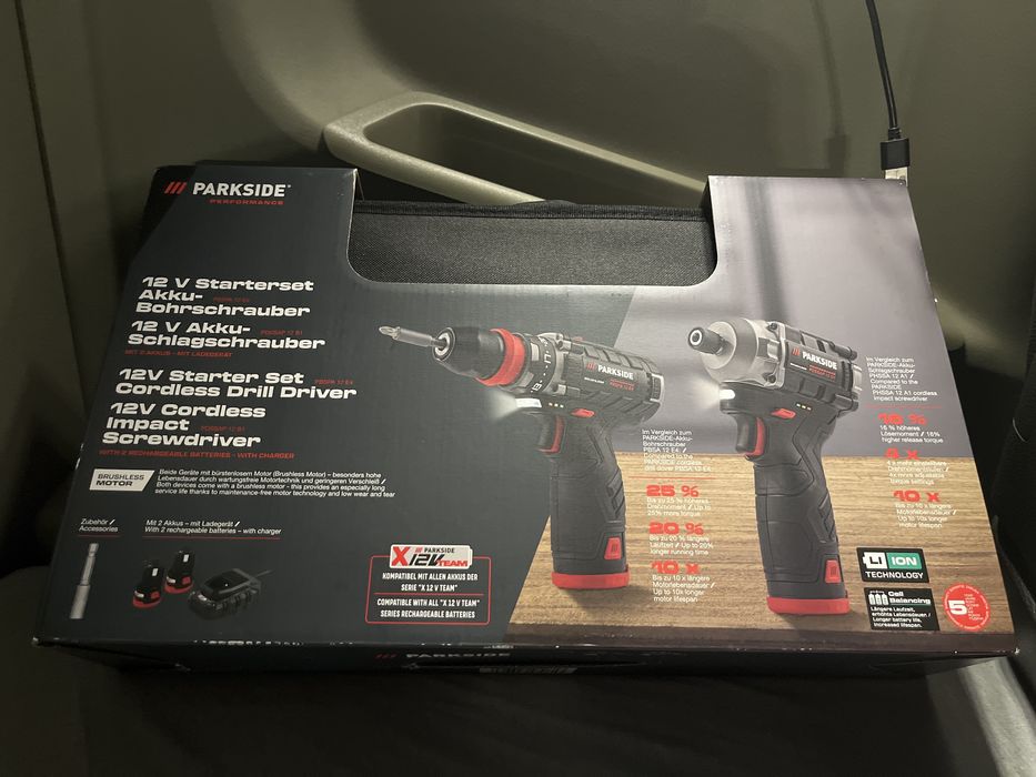 Чисто нов комплект Parkside Performance 12V
