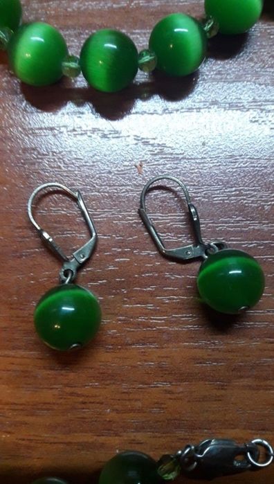 Набор из камня кошачий глаз