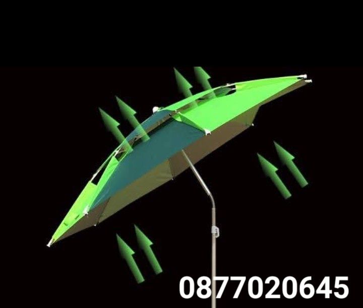 Чадър със странична тента диаметър 2.40м Uv защита 65 + Клапа