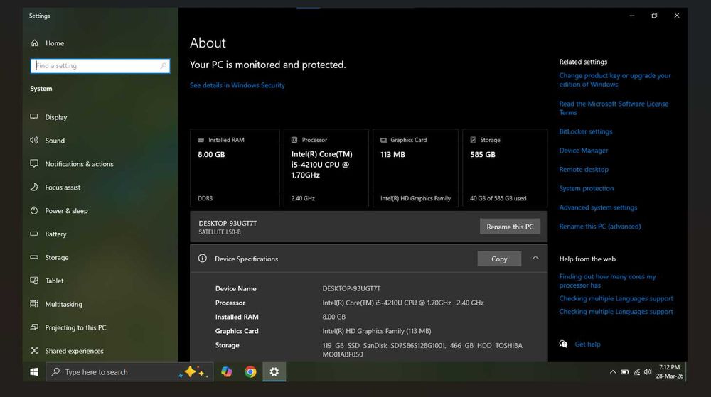 Laptop Toshiba ca nou!!!