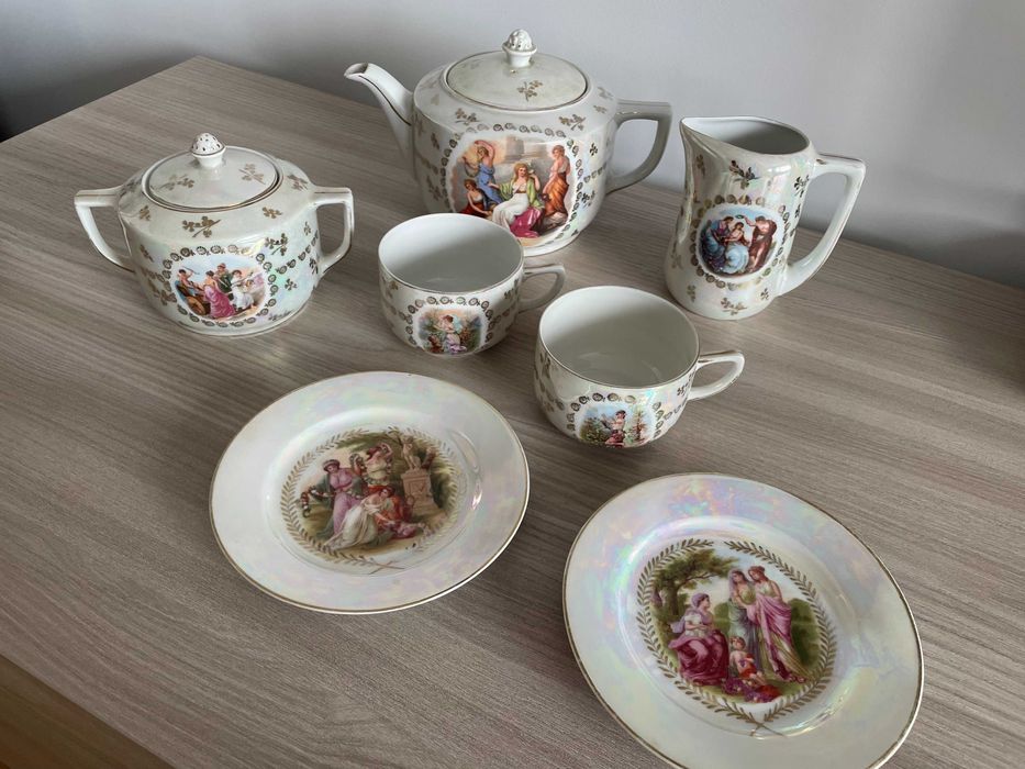 Set vintage din porțelan ceh pentru ceai și cafea - 15 piese