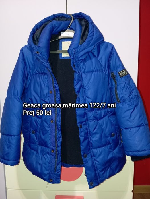 Geaca groasa de iarna pt băiat,mărimea 122/7 ani