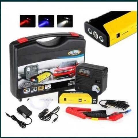 На 12 В ! Компл. JUMP STARTER Зарядна Станция с Пауър Банк и Компресор