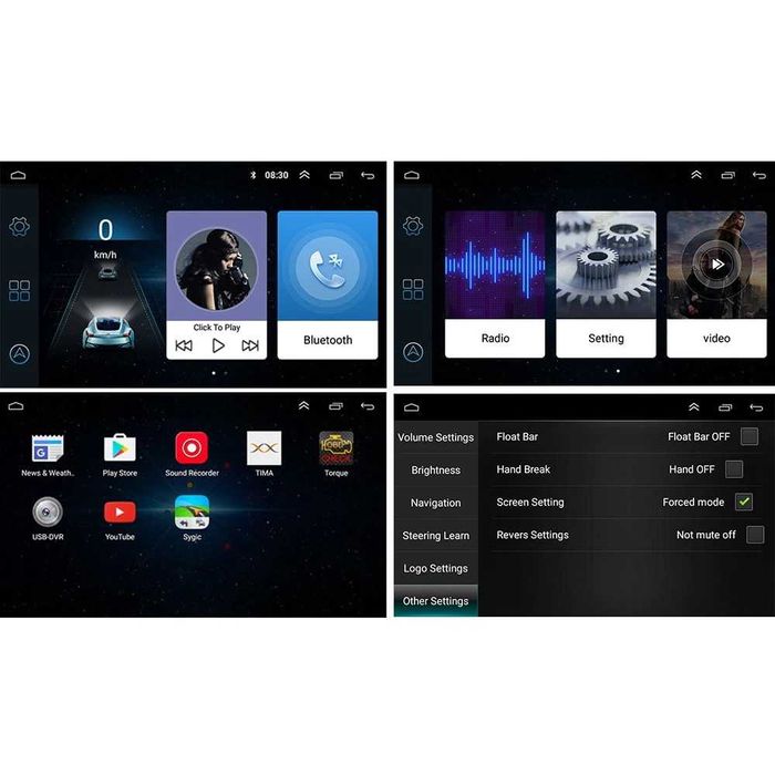Универсална мултимедия за кола с GPS и Android