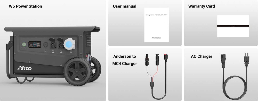 5000W Водоустойчив Генератор за ток без гориво VITO W5 Power Station