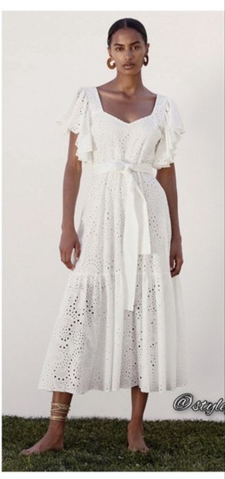 Zara rochie brodata de vara