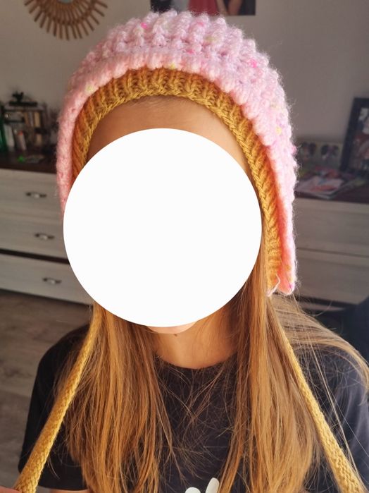 Căciulițe impletite  fetițe 3-6 ani