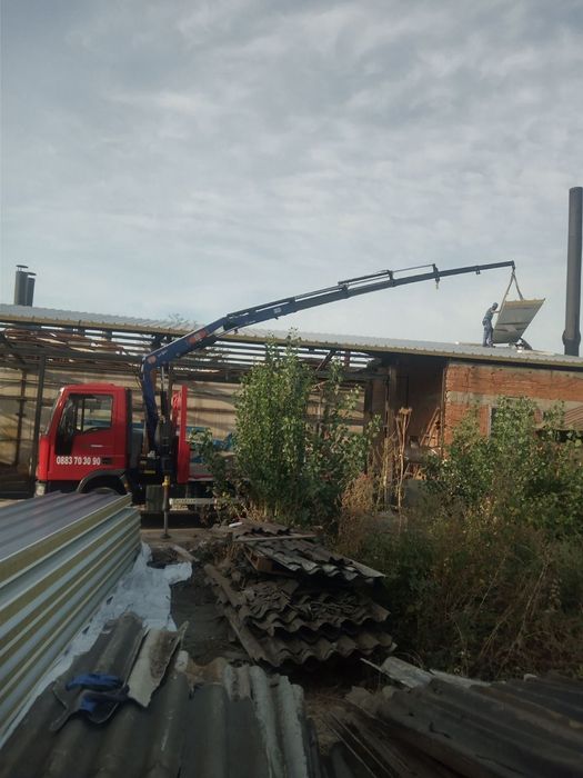Превозни услуги от камион с кран