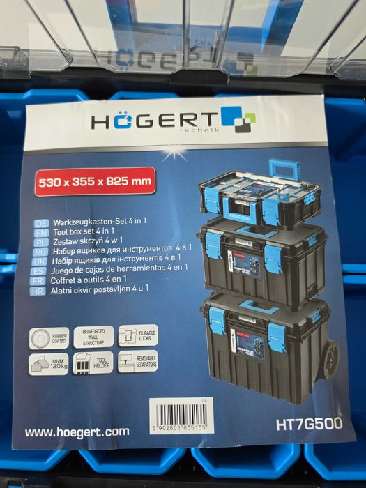 Trusa pentru scule cu roti Hogert HT7G500 825x530x355 mm