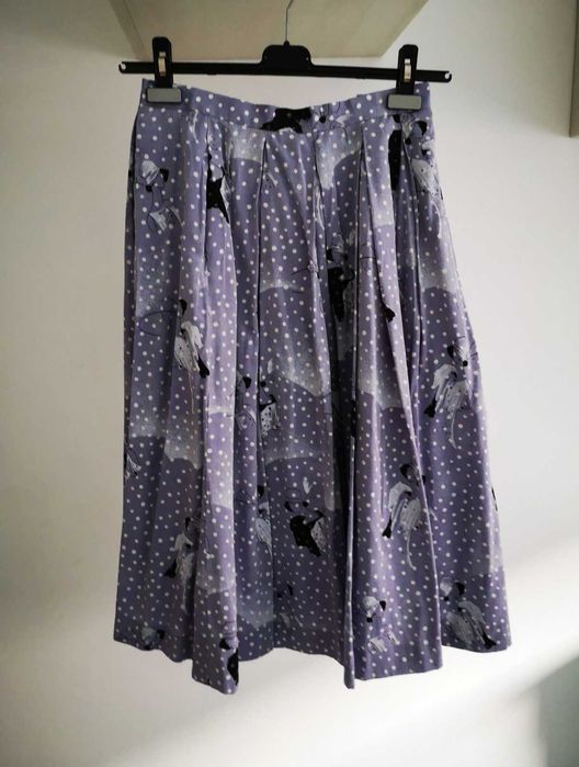 Fusta vintage cu buzunare transport gratuit