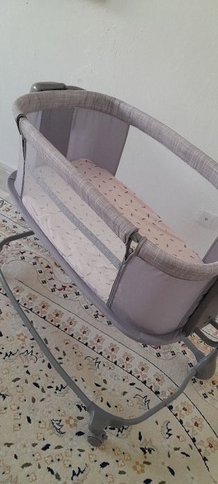 Электронный манеж-кровать 3в1