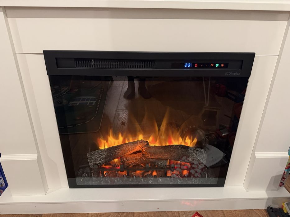 Vand semineu Dimplex Lisabona Premium, focar electric 3d, aeroterma