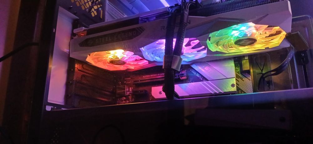 Placa video ASRock Radeon RX 7600 XT Steel Legend OC 16GB GDDR6