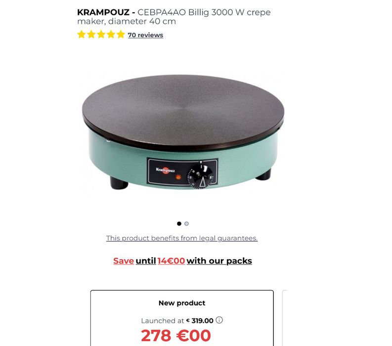 Crepiera Krampouz CEBPA4AO 40cm