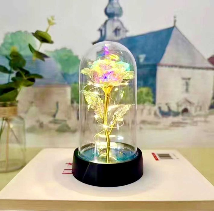 Роза В Колбе/С Подсветкой