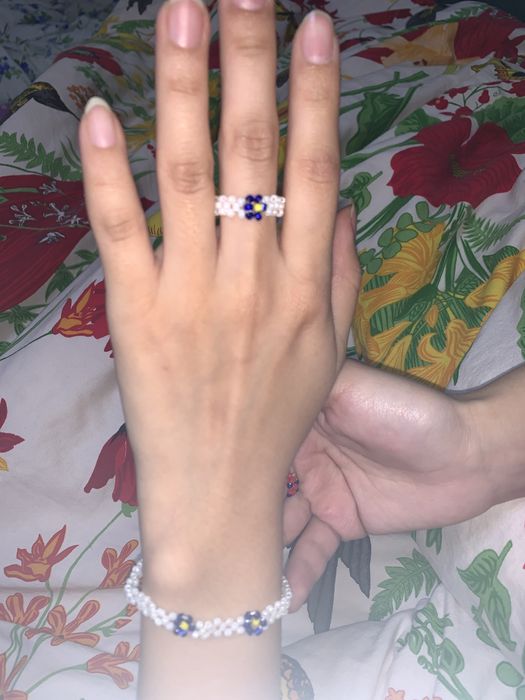 Чокеры,кольца из бисера