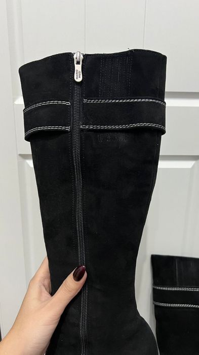 Сапоги замшевые, натуралка