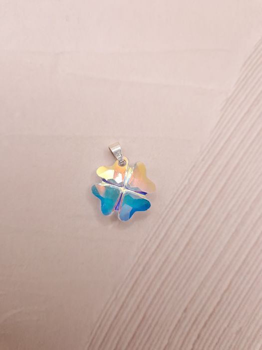 Pandantiv trifoi cristal Swarovski