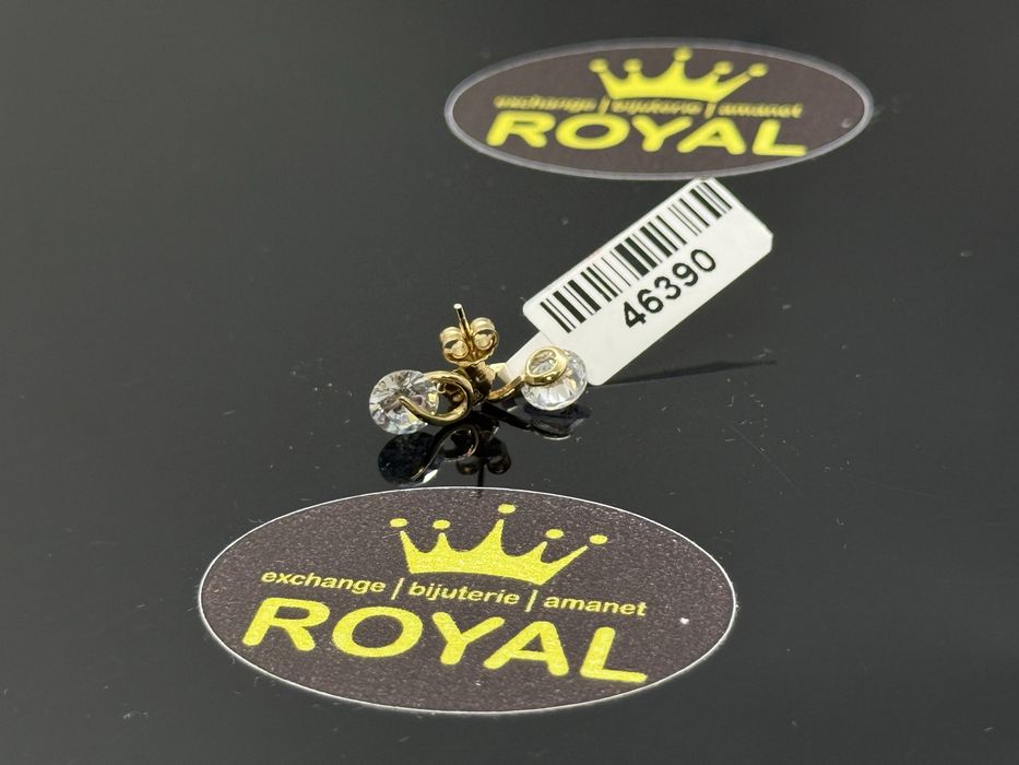 Bijuteria ROYAL : Cercei AUR 14K NOU / 1.14 GR