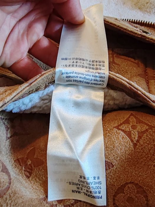 Luis Vuitton shearling Embossed monogram leather jacket HJL62EYGL Men'