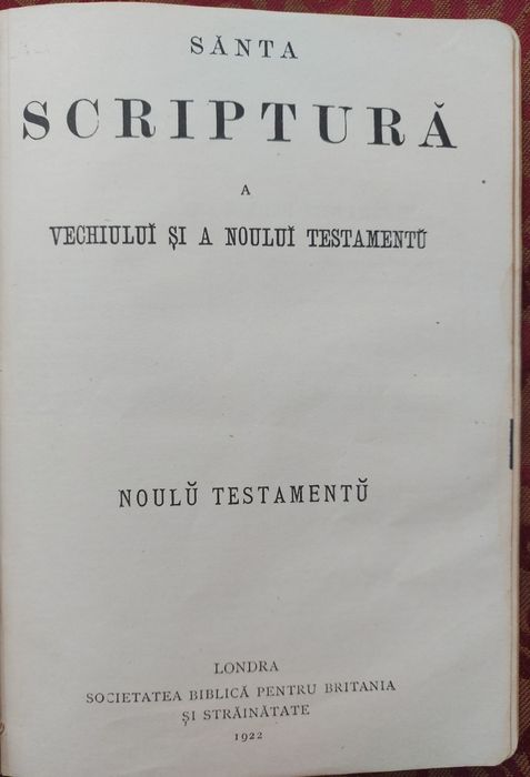 Biblia din 1922 cu textul din 1874