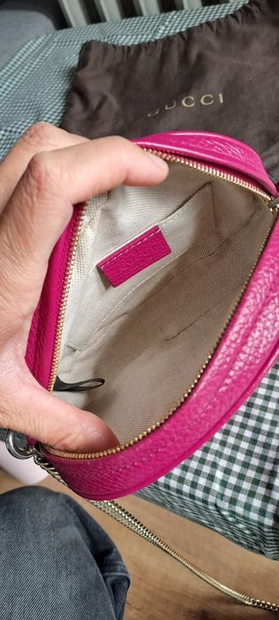 Geantă Gucci originală roz – Piele naturală, stare impecabilă
