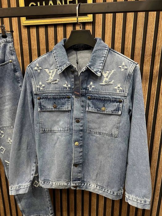 S\M\L Louis Vuitton Denim Trucker suit din blug - Geaca si Pantalon