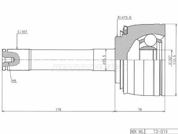 Граната, Шрус передний наружний Lexus Lx