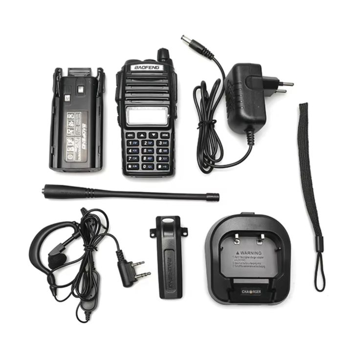 Baofeng UV 82 8W Двубандова Радиостанция VHF UHF Пълен Комплект