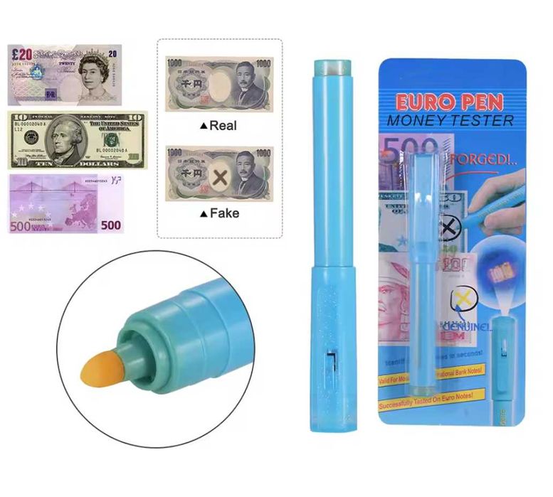 2в1 EURO SAFE PEN ™ – Маркер за Проверка на Фалшиви Пари | Писалка 2в1