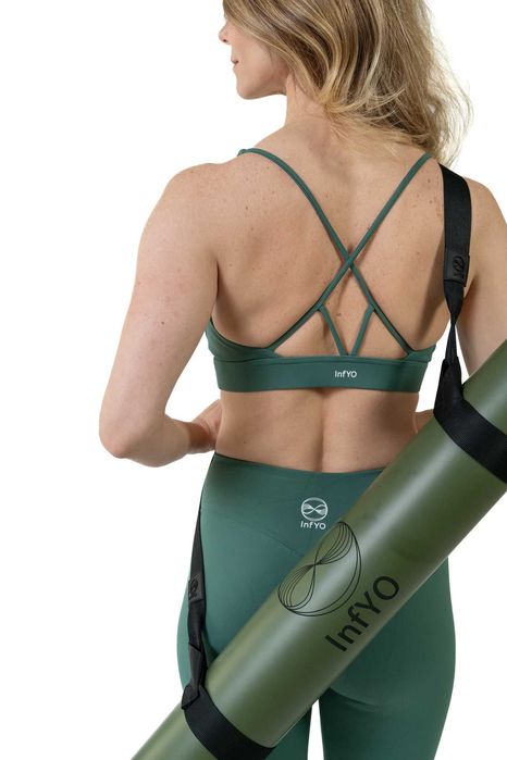Saltea Yoga Premium Cauciuc Natural Army Green