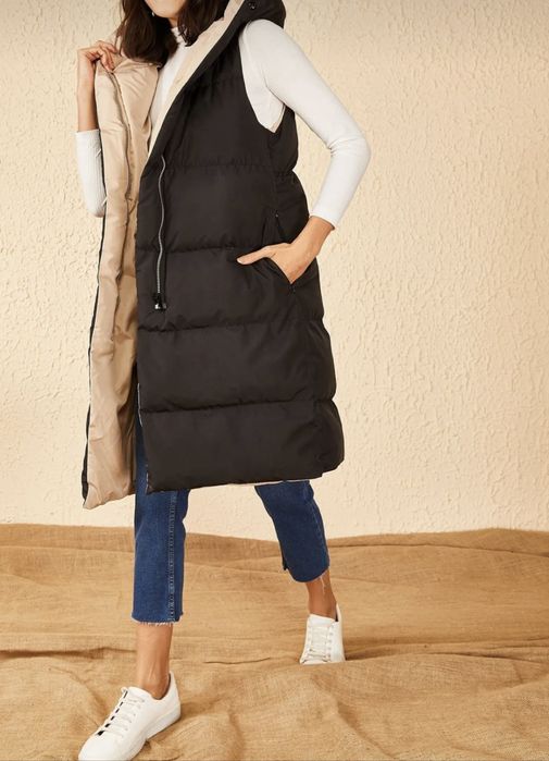 Двулицев дълъг елек