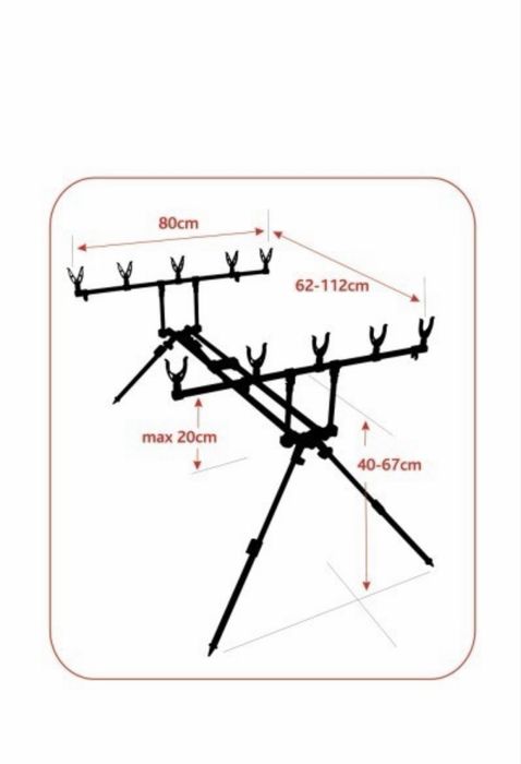 Rodpod baracuda RX6-5 Multidirectional - 5 posturi , aluminiu, sigilat