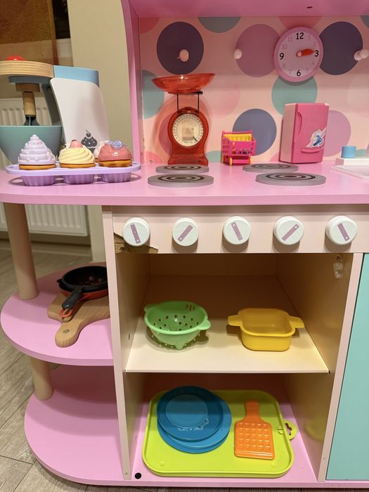 Bucatarie din lemn pentru copii + accesorii