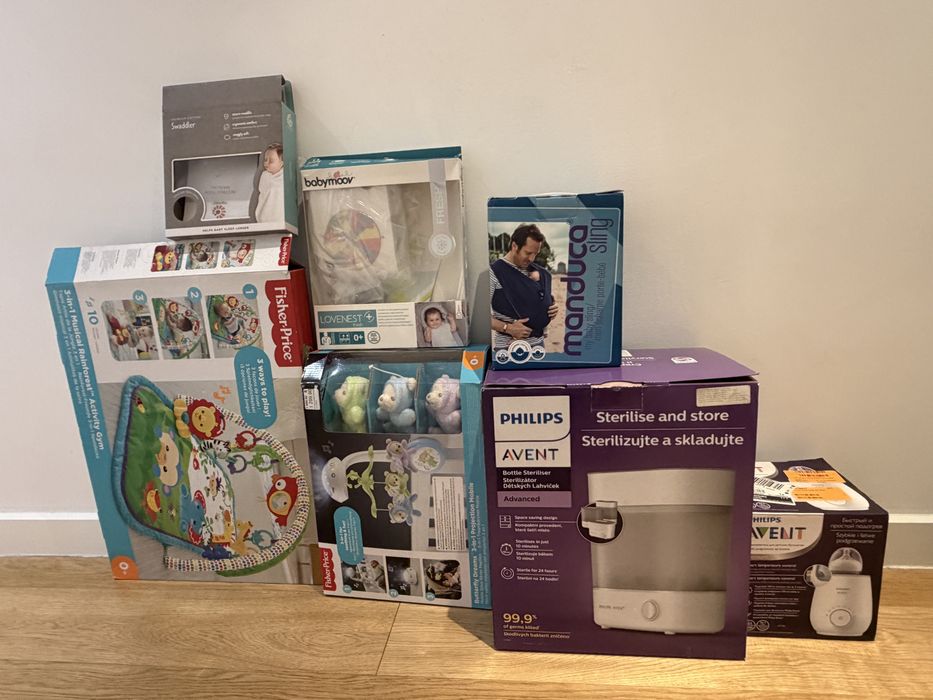 Baby stuff and baby games and sterilizer and bottle warmer and baby clothes and shoes etc