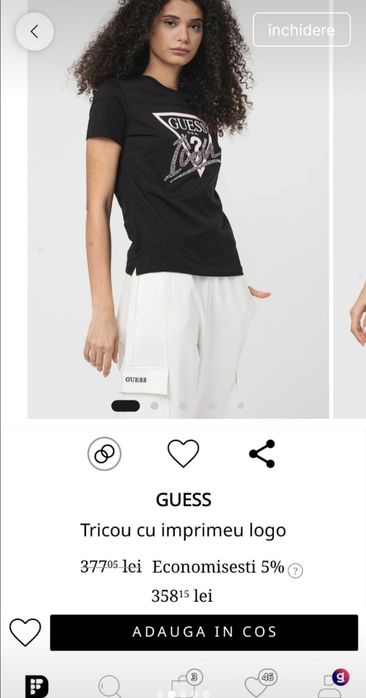 Tricou Guess, marimea M ,nou fără etichetă.