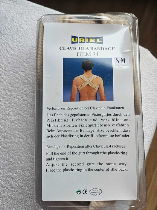 Ортеза тип осмица при фрактура на ключицата.