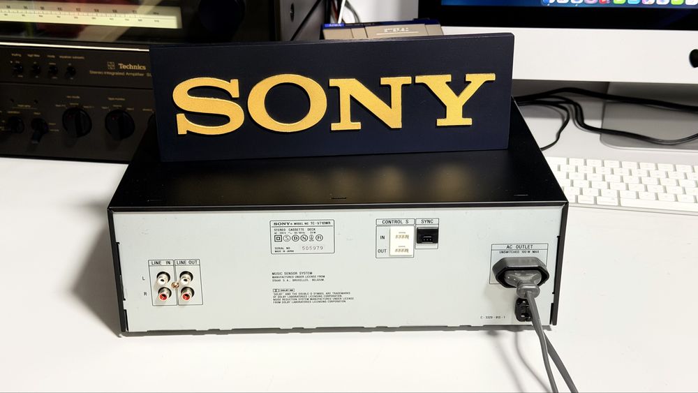 Sony TC-V710WR – Stereo Double Cassette Deck Auto Reverse | Dolby B/C | High Speed Dubbing | AMS | Made in Japan