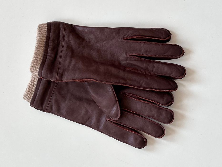 Топли кожени мъжки ръкавици